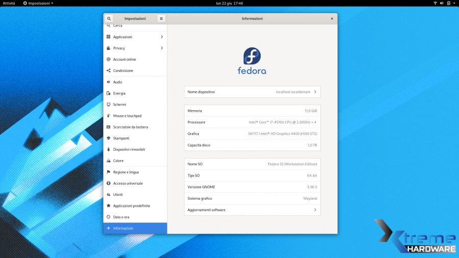 impostazioni informazioni 06a87