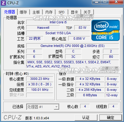 Intel Haswell Core i5 05