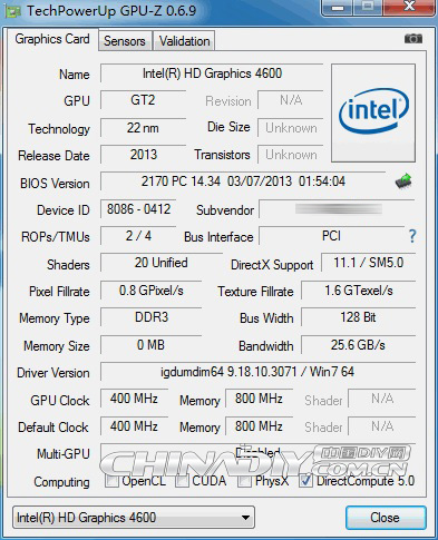 Intel Haswell Core i5 06